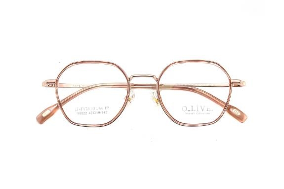 Gọng kính cận Titanium Olive - 58022