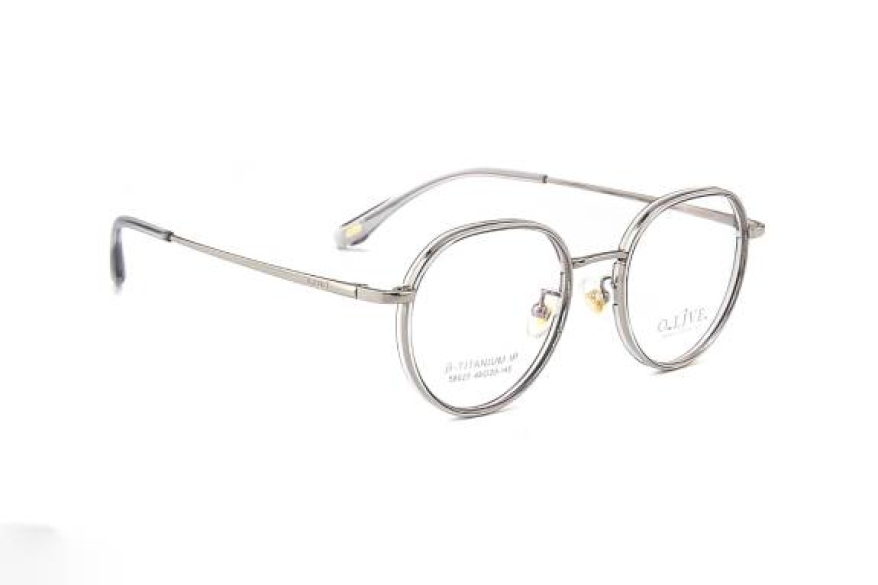 Gọng kính cận Titanium - Olive 58025